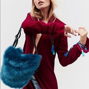 Free People Faux Fur Convertible Backpack